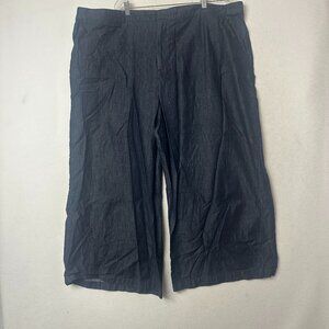 Kika Vargus Target jeans size 24w / 26w wide leg scalloped pocket crop 46 x 23